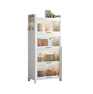 Nouveau <span class=keywords><strong>design</strong></span> de cuisine premium armoire de rangement multifonctionnelle pour <span class=keywords><strong>micro</strong></span>-ondes armoire de rangement pour couverts avec porte - Product Image 1