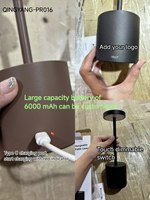 Lampe de bureau moderne de luxe sans fil rechargeable à LED dorée pour hôtel restaurant Batterie à commande tactile USB Décoration élégante