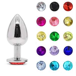جوهرة سدادة شرجية ماسية كريستال مجوهرات صنم سلسة لعبة الفولاذ المقاوم للصدأ معدن الشظية أصغر ألعاب جنسية للكبار - Product Image 1