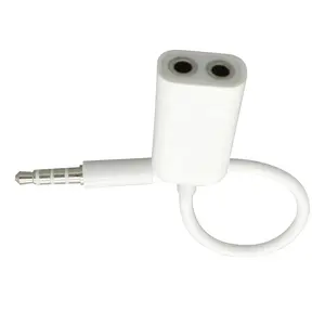 3.5mm çift kulaklık kulaklık Y dağıtıcı adaptör kablosu 1 erkek 2 kadın kulaklık uzatma kablo kordonu cep telefonu PC için