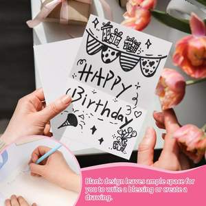 Cartes aquarelles avec enveloppes, 50 ensembles, cartes postales pliables 4x6 pouces, papier de <span class=keywords><strong>carte</strong></span> de vœux 100% coton couleur naturelle 300GSM - Product Image 5