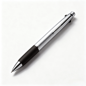Stylo bille rétractable trois couleurs avec grip en caoutchouc, pointe plaquée laiton, recharges remplaçables SXR8007, multicolore, pour écriture au bureau - Product Image 1
