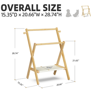<strong>Mini</strong> Closet Clothes Rack Baby Shower Rack Baby Shower Pets Dolls Baby Clothes Rack with Storage Shelf &amp; Double Rods - Product Image 2