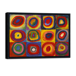 Arte de Pared en Lienzo Plástico Enmarcado al por Mayor, Arte Abstracto Clásico de <span class=keywords><strong>Kandinsky</strong></span>, Reproducciones de Pinturas Famosas para Colgar en el Hogar - Product Image 3
