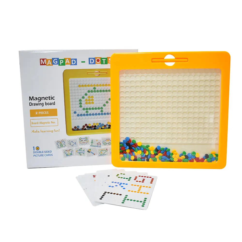 Pädagogisches Plastik Kinderspiel zeug Magpad Buntes magnetisches Zeichenbrett Zeichnen Kinder lernen Spielzeug Magnet brett