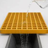 Grille en PRF moulée SSM 1220x3660mm, panneau en plastique renforcé de fibre de verre, surface antidérapante, couvercle de tranchée, drainage, HB/V-0, ignifuge