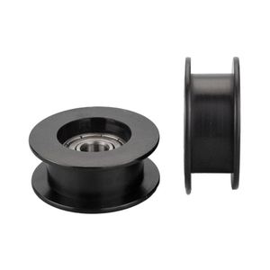 Rueda dentada pintada con ranura en H de 8*40*10mm, 1 ranura, 50mm de diámetro exterior, con rodamiento 608ZZ, guía de correa de aleación, rodillo de plástico, polea de POM para maquinaria OEM - Product Image 1