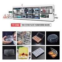 Automatische thermonucleaire wegwerp lunchbox PP/PS/PVC thermoplastische thermoformmachine met motor