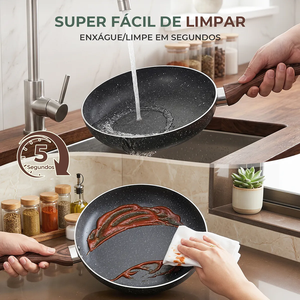 Offre Spéciale – Batterie de Cuisine Moderne en Alliage d'Aluminium avec Revêtement Céramique Effet Marbre, 11 Pièces, Compatible Induction, comprenant Casseroles et Marmites - Product Image 5