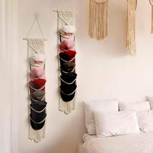 <span class=keywords><strong>Porte</strong></span>-casquettes en macramé bohème fait main, organisateur de chapeaux mural, <span class=keywords><strong>porte</strong></span>-chapeaux sur <span class=keywords><strong>porte</strong></span>, <span class=keywords><strong>porte</strong></span>-casquettes pour la décoration et l'exposition - Product Image 3