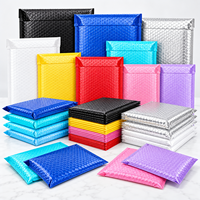 Enveloppe à bulles bleue ECO en gros, auto-adhésive, antichoc, imperméable pour l'expédition de vêtements, impression de logo personnalisée
