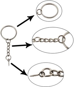 Porte-clés en métal nickelé de haute qualité avec goupille à vis pour la décoration - Product Image 3