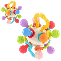TOPSKY TOYS Jouet de dentition en silicone unisexe pour bébés de 6 à 12 mois, coloré, doux, sans BPA, design de dessin animé, jouet sensoriel pour 0-24 mois