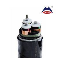 Cable de Alimentación 26/35kV ZR-YJLV22 de 3 Núcleos, 185mm 240mm 300m 400m 500m, Retardante de Fuego, XLPE/Aluminio/PVC/STA, para Ferrocarriles y Centrales Eléctricas