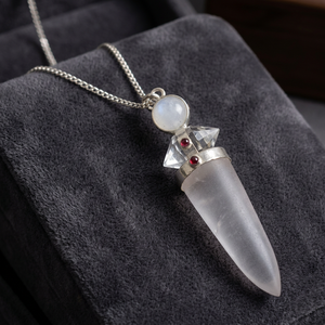 Natural <b>Crystal</b> Quartz Big Bullet Gemstone Agate Pendulums-Healing Handmade Wholesale 25-50mm - Product Image 3