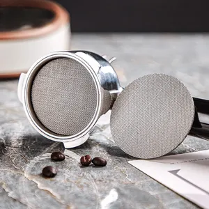 51/58mm yeniden kullanılabilir kahve filtresi ekran isıya dayanıklı Mesh Portafilter kahve yapma Puck ekran için Espresso makinesi H23-124