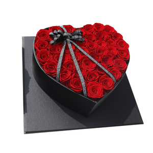 Scatola a Cuore con Rose Stabilizzate Personalizzate 2026 - Fiori Decorativi Romantici all'Ingrosso - <span class=keywords><strong>Regalo</strong></span> di <span class=keywords><strong>San</strong></span> <span class=keywords><strong>Valentino</strong></span> - Product Image 1