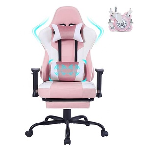 Sillas de juegos de muestra gratis baratas Rosa <span class=keywords><strong>Mesa</strong></span> Sillas <span class=keywords><strong>Gamer</strong></span> Pro Gaming Stuhl Race Chaise Silla de juegos con rueda de silicona silenciosa - Product Image 1