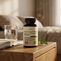 Capsules d'extrait d'Ashwagandha AegleWell OEM avec BioPerine pour une absorption améliorée, soutien naturel au bien-être à base de plantes