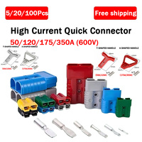 Kit de connecteurs de batterie à branchement rapide 50A 120A 175A 350A 600V, câble de prise, borne de connexion, connecteur d'alimentation de batterie