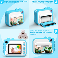 Kamera Anak Murah dengan Printer, Layar LCD 2.4 IPS, Video 1080P, Kamera Instan untuk Anak
