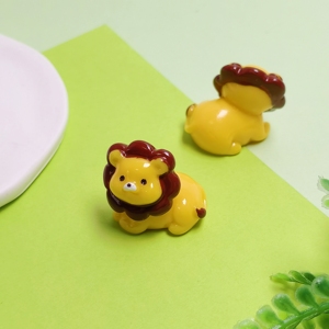 Nuove Creative 100 Pezzi/Sacchetto Miniature 3D in Resina a Forma di <span class=keywords><strong>Leone</strong></span>, Ornamenti Animali Cartoon per Paesaggi, Giardini delle Fate e Decorazioni per Torte - Product Image 2