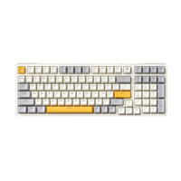 Capuchon de clé personnalisé en ABS à injection bicolore 98 touches rétroéclairées RVB à chaud touches N retournement tablette mécanique de jeu sans fil