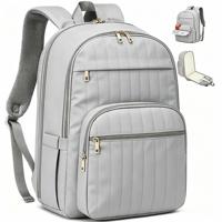 Sacs à dos pour femmes, pour le travail, l'école, avec compartiment pour le déjeuner, sac à livres pour l'université, en polyester, grande capacité, pour ordinateur portable de 15,6 pouces, pour enseignantes, infirmières, voyages