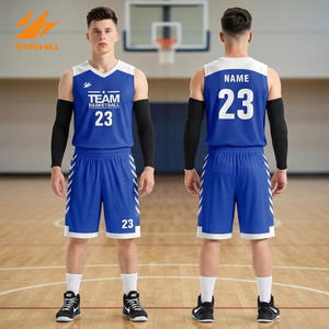 Ensemble d'uniformes de basketball réversibles unisexes, tissu respirant à séchage rapide, impression personnalisée du nom de l'équipe, tailles plus grandes, maillot et short pour adultes - Product Image 4
