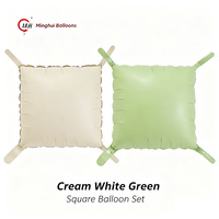 Ensemble de ballons carrés en aluminium mat et métallisé, connecteurs multicolores, ballons carrés en Mylar pour guirlande de ballons DIY