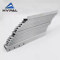 HVPAL Rail coulissant de table en alliage d'aluminium à plis multiples de 300mm Largeur de 48mm Capacité de charge de 50kg pour table à manger extensible