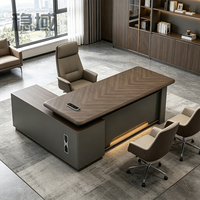 Bureau de direction moderne rectangulaire de luxe pour PDG avec couleurs personnalisables et design écologique