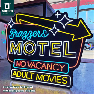 Tùy chỉnh thiết kế máy tính để bàn nhỏ Led Acrylic Neon Tên dấu hiệu Neon kính nhà Máy Giá - Product Image 3