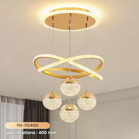 Lustre LED moderne et luxueux Dingdian avec projection d'étoiles, luminaires suspendus pour la décoration intérieure de salle à manger, chambre et salon