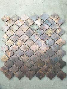 Elegante mosaico de vidrio de línea dorada para paredes de ducha con estilo, decoración de baño de hotel de lujo - Product Image 3