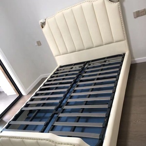 Francese italiano nuovo arrivo moderna <span class=keywords><strong>oro</strong></span> cornice rivestita di cuoio di lusso <span class=keywords><strong>letto</strong></span> king size <span class=keywords><strong>testata</strong></span> - Product Image 3