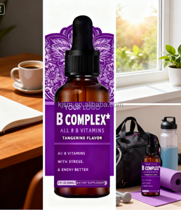 Organic Tangerine Flavor All 8 <strong>Vitamins</strong> B Complex Liquid Drops - Supports Energy Metabolism Hair Skin Care &amp; Healthy <strong>Digestion</strong> - Product Image 5