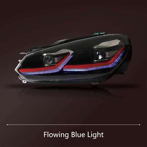 Feux de jour à LED F139 <span class=keywords><strong>pour</strong></span> Volkswagen Golf 6 GTI 2009-2013, ensemble de phares avant gauche + droit, <span class=keywords><strong>lampe</strong></span> automobile - Product Image 6