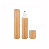Fournisseur ODM OEM de flacons en verre à bille pour huiles essentielles imprimés de 5 ml, 10 ml, 15 ml, avec couvercle en bambou pour les soins de la peau
