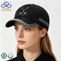 Casquettes de golf personnalisées avec logo imprimé, noires, à séchage rapide, avec cordon de serrage réglable, pour les sports de plein air unisexes