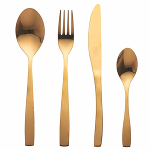 Set di posate MANHATTAN 4 in oro lucido - Product Image 1