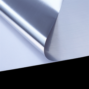 Autocollant en vinyle imprimable vierge, film PET brossé brillant argenté, papier autocollant pour imprimante jet d'encre en rouleau - Product Image 5