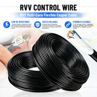 Cable Eléctrico Flexible de PVC con 5 Núcleos de Cobre RVV para Instrumentación, 5x4mm2, Negro