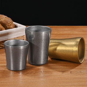 Tasses à expresso et <span class=keywords><strong>latte</strong></span> en acier inoxydable gris flocon de neige 300 ml pour commandes en gros – Idéales pour les fêtes, le camping en extérieur, et comme tasses à eau personnalisées ou pour servir la bière - Product Image 3