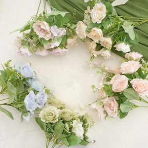 Arreglo Floral Artificial de Primavera, Rosa Marí<span class=keywords><strong>a</strong></span>, Decoración para el Hogar y Hoteles, Seda, Plástico, Realista, Moderno, Suave - Product Image 3