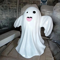 Sculpture décorative en résine commerciale, statue en fibre de verre, ornements, décoration de citrouille d'extérieur, grand fantôme d'Halloween