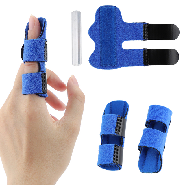 Adjustable Breathable Finger Splints Health Care Support for Sprains and Broken Fingers Provides Pain Relief and Fixing Belt