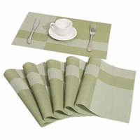 Set de 6 napperons en vinyle pressé or tissé pvc de table personnalisé design antidérapant en plastique