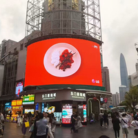 Mur d'affichage publicitaire LED RVB couleur pleine haute luminosité P5-P10 320x160mm 5500cd/m Montage fixe extérieur