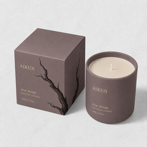 AIKUN 2026 Bougie artisanale en verre naturel à la cire de soja, longue durée, marque privée, idéale pour mariage et fêtes, vente chaude - Product Image 1